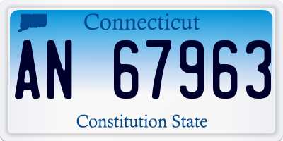 CT license plate AN67963