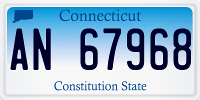 CT license plate AN67968