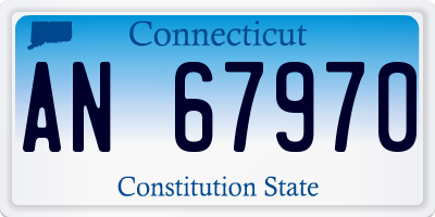 CT license plate AN67970