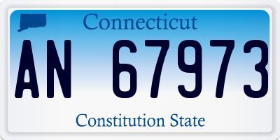 CT license plate AN67973