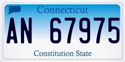 CT license plate AN67975
