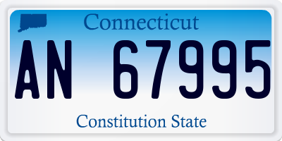 CT license plate AN67995