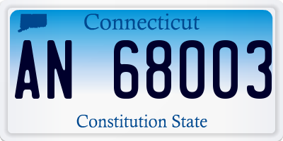 CT license plate AN68003