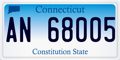 CT license plate AN68005