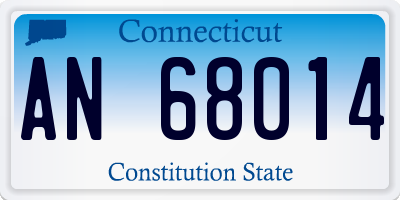CT license plate AN68014