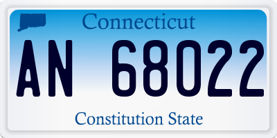 CT license plate AN68022
