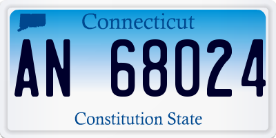 CT license plate AN68024