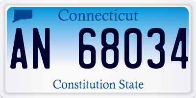CT license plate AN68034
