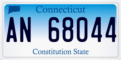 CT license plate AN68044