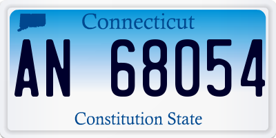 CT license plate AN68054