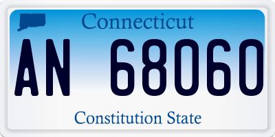 CT license plate AN68060