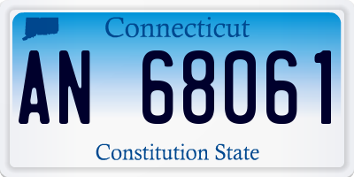 CT license plate AN68061