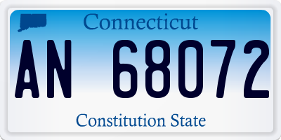 CT license plate AN68072