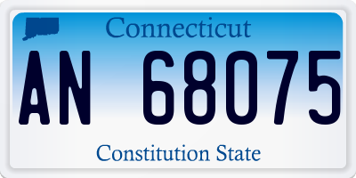 CT license plate AN68075