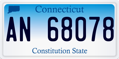 CT license plate AN68078