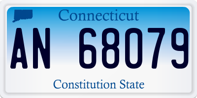CT license plate AN68079