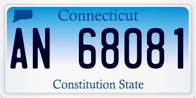 CT license plate AN68081