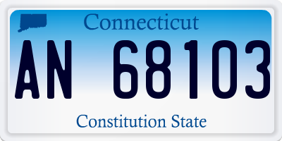 CT license plate AN68103
