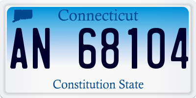 CT license plate AN68104