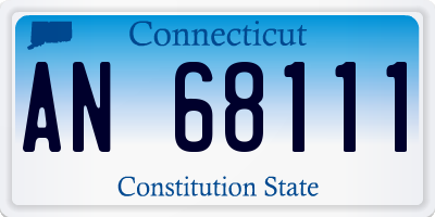 CT license plate AN68111