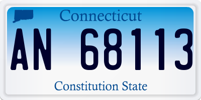 CT license plate AN68113