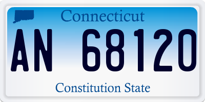 CT license plate AN68120
