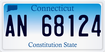 CT license plate AN68124