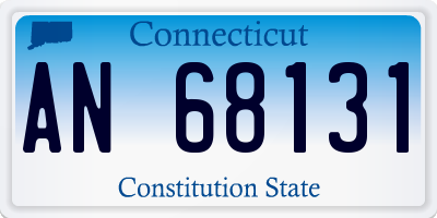 CT license plate AN68131