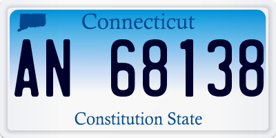 CT license plate AN68138
