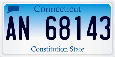 CT license plate AN68143
