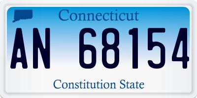 CT license plate AN68154