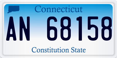 CT license plate AN68158
