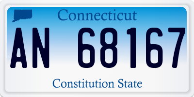 CT license plate AN68167