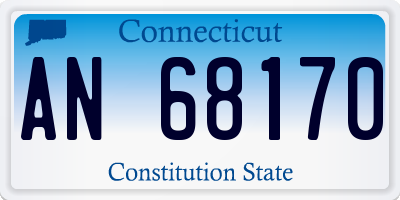 CT license plate AN68170