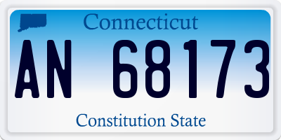 CT license plate AN68173