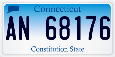 CT license plate AN68176