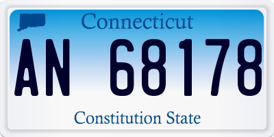 CT license plate AN68178