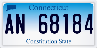 CT license plate AN68184