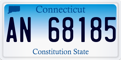 CT license plate AN68185