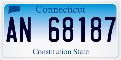 CT license plate AN68187