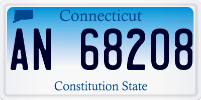 CT license plate AN68208