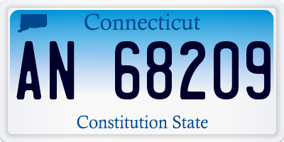 CT license plate AN68209