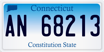 CT license plate AN68213