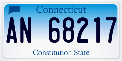 CT license plate AN68217