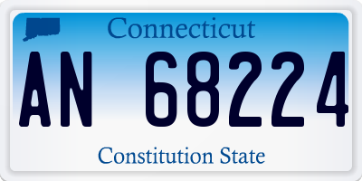 CT license plate AN68224