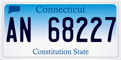 CT license plate AN68227