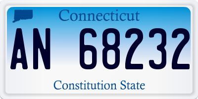 CT license plate AN68232