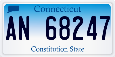 CT license plate AN68247