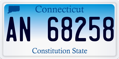 CT license plate AN68258