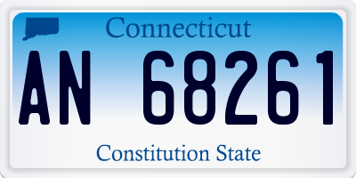 CT license plate AN68261